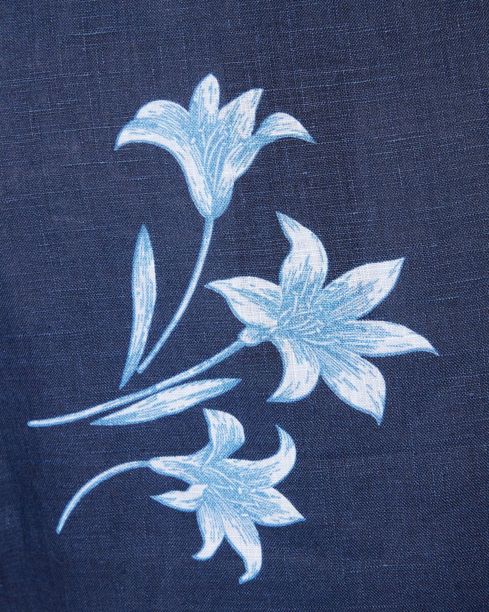 Printed Floral Linen Shirt